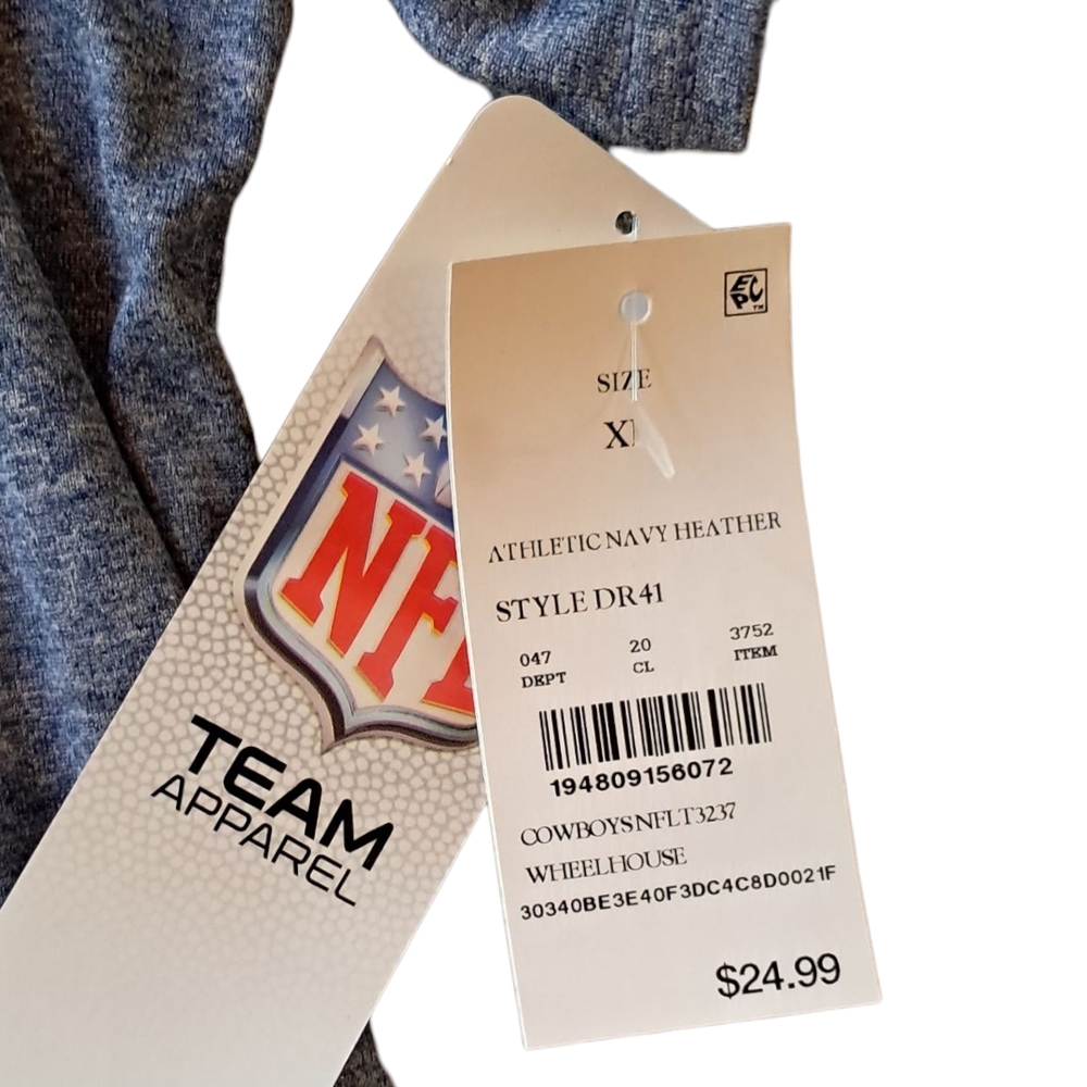 Team Apparel Navy Heather NFL T-Shirt - Picture 2 of 2